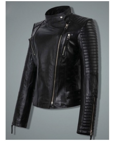 2022 Spring Autumn Women Black Pu Faux Leather Short Jacket Basic Bomber Motorcycle Biker Punk Coat Outwear Female $63.05 - J...