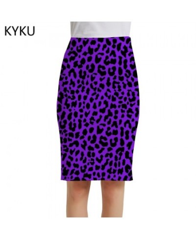 Leopard Skirts Women Purple Elegant Harajuku Pencil Hip Hop Print Skirt Ladies Skirts Womens summer Anime Korean New $26.09 -...