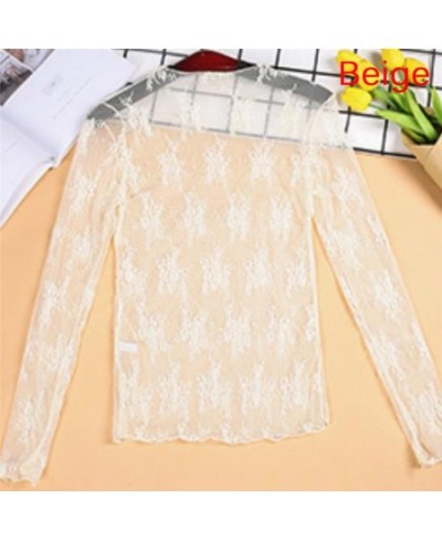 Sexy Mesh Tops Harajuku See Through T Shirt Hollow Out Transparent Long Sleeve Undershirt Base Net Tops Club Heart Star $14.4...