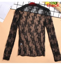 Sexy Mesh Tops Harajuku See Through T Shirt Hollow Out Transparent Long Sleeve Undershirt Base Net Tops Club Heart Star $14.4...