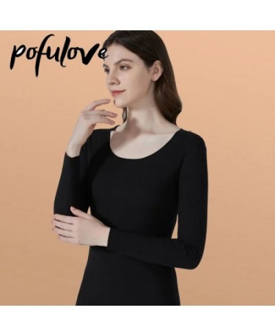 Heating Thermal Underwear Women's Plush Thickened Autumn Clothes and Trousers Suit Cotton Sweater Autumn and Winter $37.84 - ...