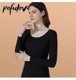 Heating Thermal Underwear Women's Plush Thickened Autumn Clothes and Trousers Suit Cotton Sweater Autumn and Winter $37.84 - ...