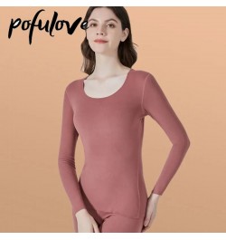 Heating Thermal Underwear Women's Plush Thickened Autumn Clothes and Trousers Suit Cotton Sweater Autumn and Winter $37.84 - ...