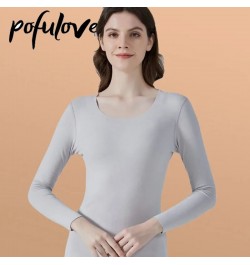 Heating Thermal Underwear Women's Plush Thickened Autumn Clothes and Trousers Suit Cotton Sweater Autumn and Winter $37.84 - ...