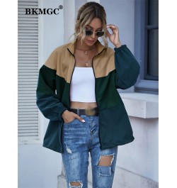 Waterproof Jacket Spring Autumn 2022 Windbreaker Streetwear Splicing Casual Coat Colorful Zipper Jackets Women 5669 $54.83 - ...