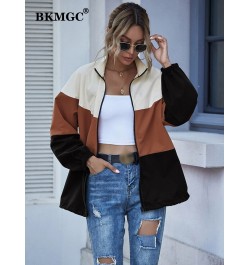 Waterproof Jacket Spring Autumn 2022 Windbreaker Streetwear Splicing Casual Coat Colorful Zipper Jackets Women 5669 $54.83 - ...