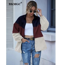 Waterproof Jacket Spring Autumn 2022 Windbreaker Streetwear Splicing Casual Coat Colorful Zipper Jackets Women 5669 $54.83 - ...