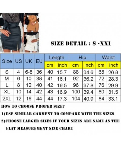 Fashion PU Leather Skirt Vintage Women 2023 Sexy High Waist Bodycon Zipper Belt Mini Short Skirt Office Pencil Skirt Plus Siz...