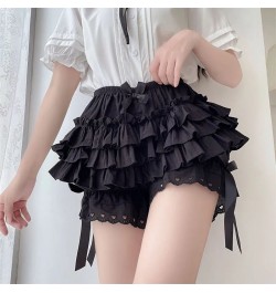 Sexy Lolita Lace Skirt with Shorts for Woman Japanese Muti-Layer Bow Design Puffy Skirts Women 2023 Summer Cute White Mini $2...