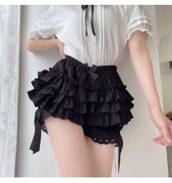 Sexy Lolita Lace Skirt with Shorts for Woman Japanese Muti-Layer Bow Design Puffy Skirts Women 2023 Summer Cute White Mini $2...