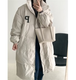 Camel Long Winter Coat Women Fall 2022 Stand Collar Oversized Korean Fashion Jackets Loose Streetwear Warm Outwear $91.51 - J...