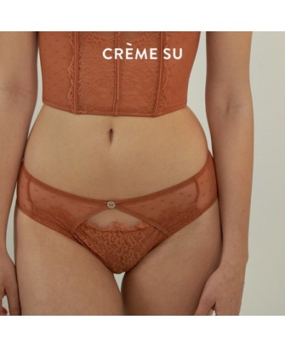 Cremesu Underwear Stella Eyelash Lace Briefs Sexy Low Waist Panties Women Stitching Panties Women seamless panties $108.20 - ...