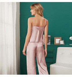 New Sexy Women's Pajamas Fashion Silk Pajamas for Women Sleepwear Pyjamas Silk Satin Cami Top and Shorts Pajamas for Women $2...