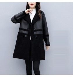 Large Size Women's Winter Sheepskin Coat New Turn-down Collar Pocket Lambskin Leather Long Coat 5xl Women's Fur Coat $83.25 -...