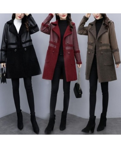 Large Size Women's Winter Sheepskin Coat New Turn-down Collar Pocket Lambskin Leather Long Coat 5xl Women's Fur Coat $83.25 -...