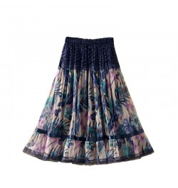 Vintage Casual Pleated 2023 Better Lace Skirts Grace Fashion Women Large Size Print Bohemia Medium Beautiful Lady L $31.74 - ...