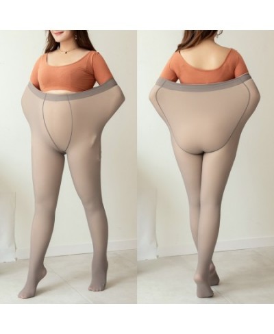 Large Size Women Winter High Waist Leggings Fleece Thermal Tights Ladies Fake Translucent Warm Pantyhose Stockings $25.91 - B...