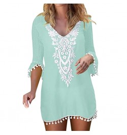 Women Tassel Lace Crochet Swimwear Beach Cover Up Casual Loose Holiday Beachwear Female Vacation Bathing Suit Cover Up $27.97...