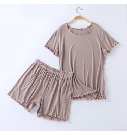 New summer modal short-sleeved shorts suit ladies pajamas casual large size loose comfortable pajamas suits pajamas for women...