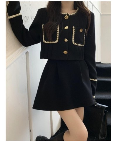 Winter Japanese Vintage Two Piece Skirt Set Women Casual Party Mini Skirt Suit Female Korean Fashion Kawaii Outfits Set 2022 ...