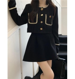 Winter Japanese Vintage Two Piece Skirt Set Women Casual Party Mini Skirt Suit Female Korean Fashion Kawaii Outfits Set 2022 ...