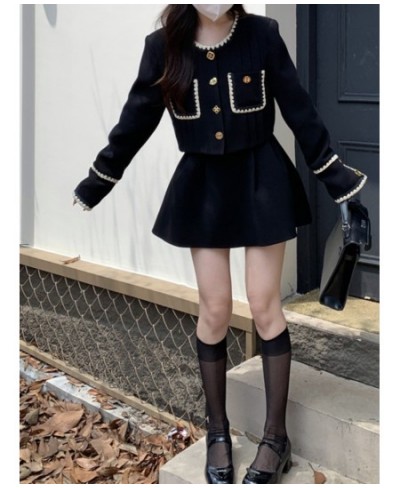 Winter Japanese Vintage Two Piece Skirt Set Women Casual Party Mini Skirt Suit Female Korean Fashion Kawaii Outfits Set 2022 ...