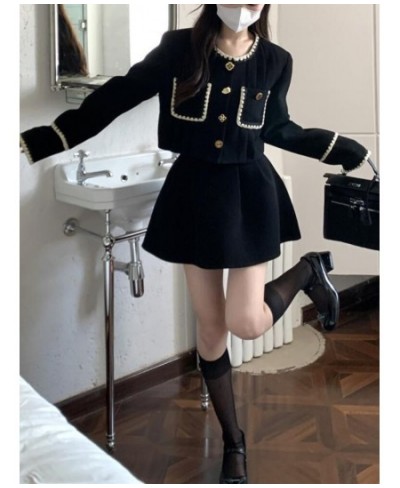 Winter Japanese Vintage Two Piece Skirt Set Women Casual Party Mini Skirt Suit Female Korean Fashion Kawaii Outfits Set 2022 ...