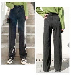 Women's Jeans Street High Waist Pants Light Color Cotton Korean Fashion Loose Jeans Metal Buckle Wide Leg Y2k Female Jeans $4...