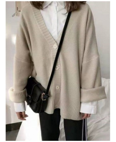 Knitted Cardigan Women Winter Sweater Ladies Single Breasted Solid Coat Female V Neck Long Sleeve Top Sueter Mujer Invierno $...