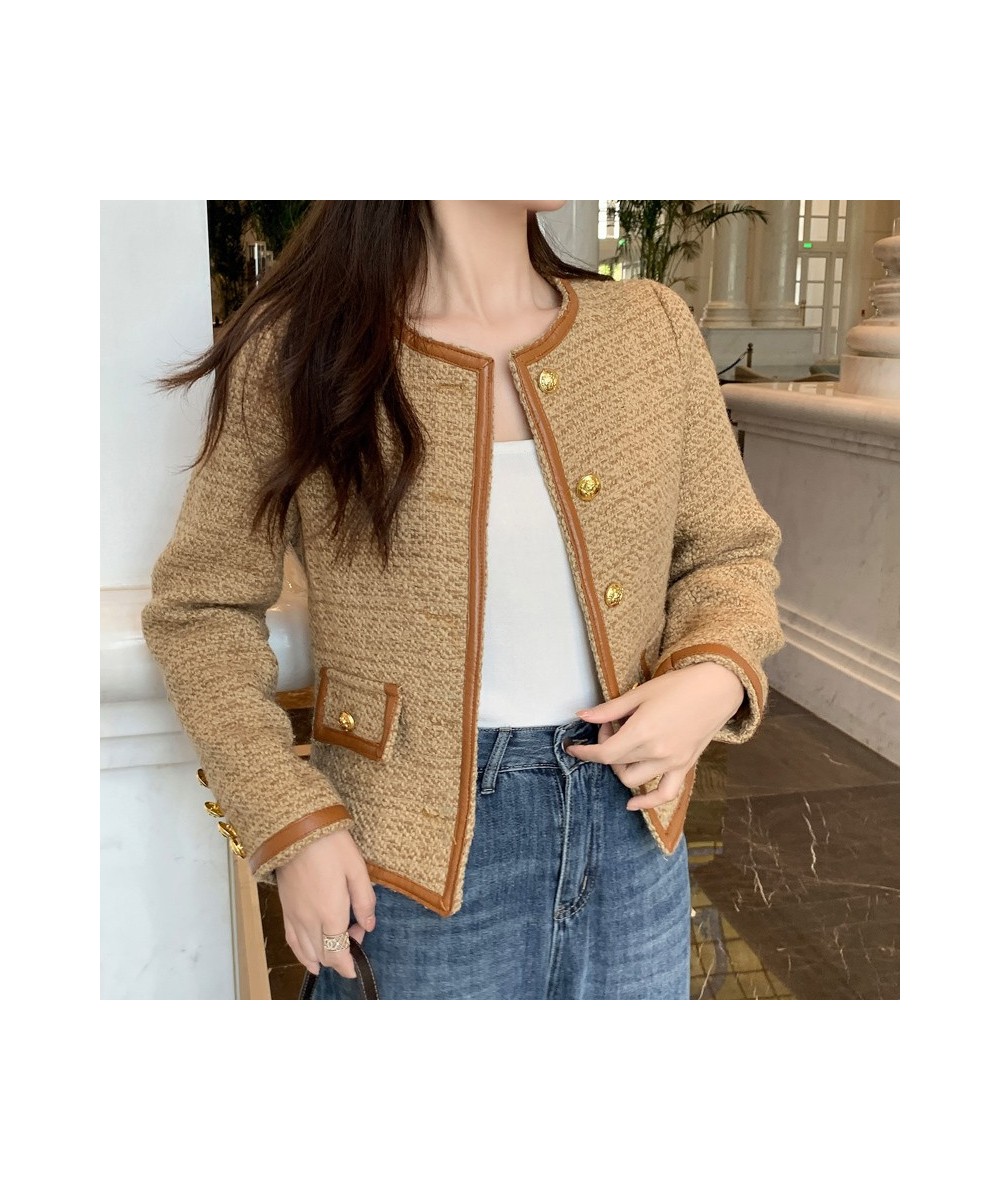 Runway Fall Small Fragrance Vintage Women's Clothes Luxury Elgeant O-Neck Woolen Tweed Brand Jackets Mujer Outwear $62.32 - J...