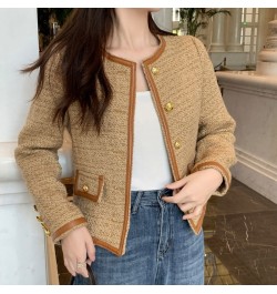 Runway Fall Small Fragrance Vintage Women's Clothes Luxury Elgeant O-Neck Woolen Tweed Brand Jackets Mujer Outwear $62.32 - J...