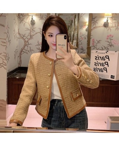 Runway Fall Small Fragrance Vintage Women's Clothes Luxury Elgeant O-Neck Woolen Tweed Brand Jackets Mujer Outwear $62.32 - J...