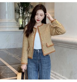 Runway Fall Small Fragrance Vintage Women's Clothes Luxury Elgeant O-Neck Woolen Tweed Brand Jackets Mujer Outwear $62.32 - J...