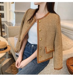 Runway Fall Small Fragrance Vintage Women's Clothes Luxury Elgeant O-Neck Woolen Tweed Brand Jackets Mujer Outwear $62.32 - J...