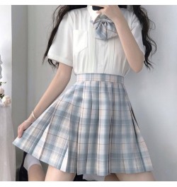 Japan Women Pleated Skirt High Waist Fashion JK Plaid Mini Skirt Elegant Bow A Line Dancing Summer Girls Cosplay Faldas $27.2...