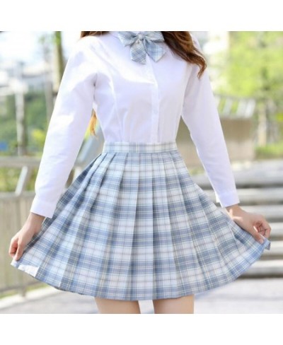 Japan Women Pleated Skirt High Waist Fashion JK Plaid Mini Skirt Elegant Bow A Line Dancing Summer Girls Cosplay Faldas $27.2...