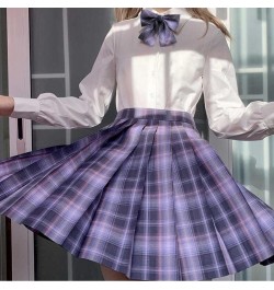 Japan Women Pleated Skirt High Waist Fashion JK Plaid Mini Skirt Elegant Bow A Line Dancing Summer Girls Cosplay Faldas $27.2...