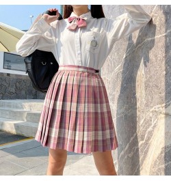 Japan Women Pleated Skirt High Waist Fashion JK Plaid Mini Skirt Elegant Bow A Line Dancing Summer Girls Cosplay Faldas $27.2...