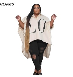 Plus Size Love Letter Print Tshirt L-4XL Women Batwing Sleeve Oversized Loose Tops Lady V Neck Irregular Streetwear 2022 $48....