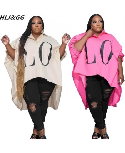 Plus Size Love Letter Print Tshirt L-4XL Women Batwing Sleeve Oversized Loose Tops Lady V Neck Irregular Streetwear 2022 $48....