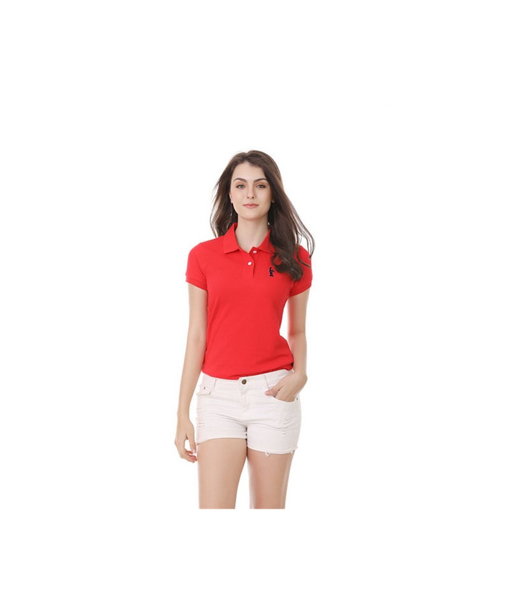 High-Quality Fabric Women's Summer Short-Sleeved Polo Shirt Pure Cotton Loose Solid Color Lapel Summer T-Shirt Top $37.41 - T...