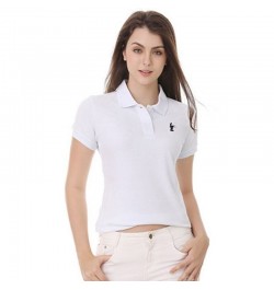 High-Quality Fabric Women's Summer Short-Sleeved Polo Shirt Pure Cotton Loose Solid Color Lapel Summer T-Shirt Top $37.41 - T...