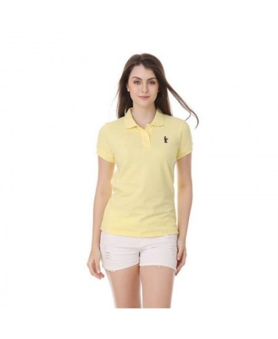 High-Quality Fabric Women's Summer Short-Sleeved Polo Shirt Pure Cotton Loose Solid Color Lapel Summer T-Shirt Top $37.41 - T...