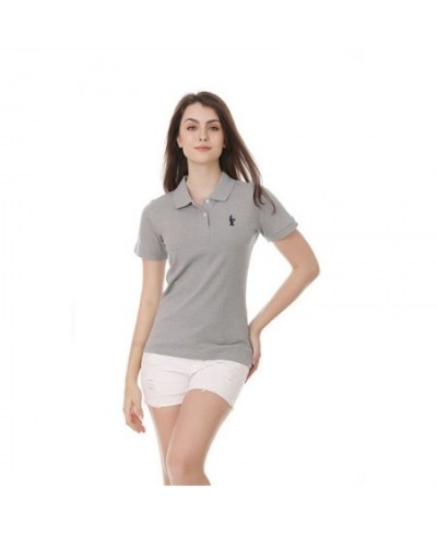 High-Quality Fabric Women's Summer Short-Sleeved Polo Shirt Pure Cotton Loose Solid Color Lapel Summer T-Shirt Top $37.41 - T...