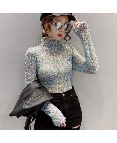 Women Sexy Transparent Print Blouses 2022 Fashion Long Sleeve Casual Ladies Tops Korean Clothing Elegant Summer Blouse $22.89...