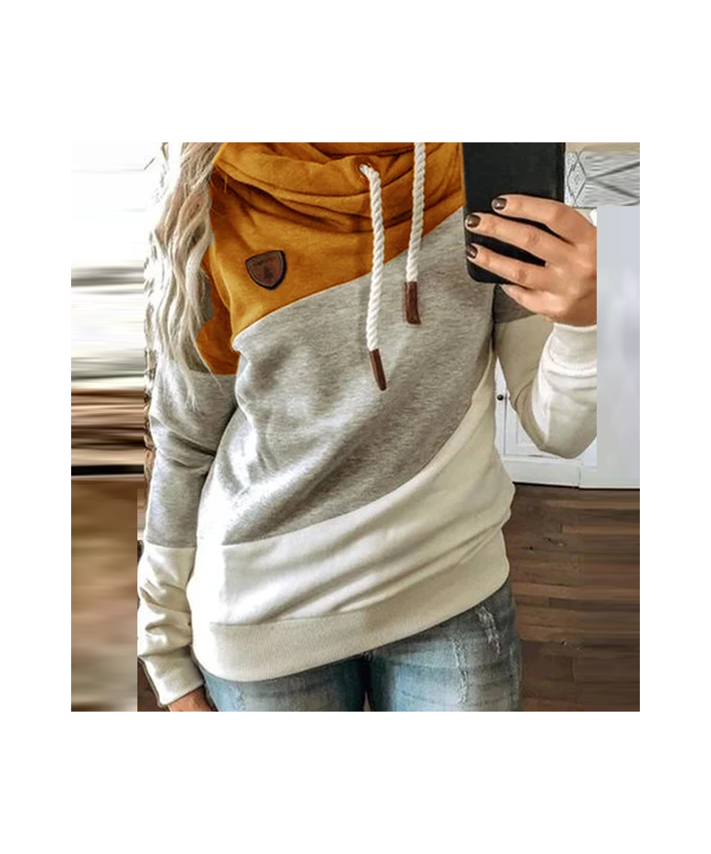 Women Patchwork Hooded Sweatshirt Autumn Winter Leopard Print Harajuku Drawstring Hoodie Casual Long Sleeve Pullover Tops $33...