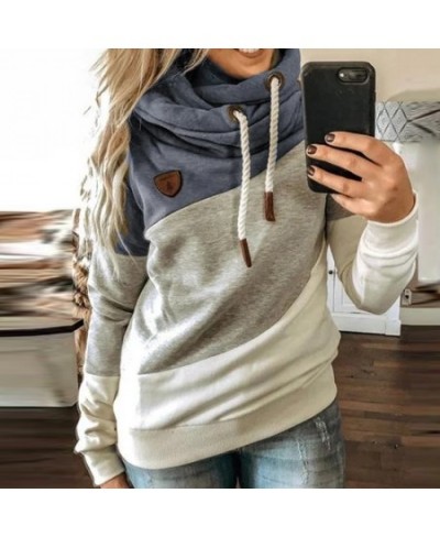 Women Patchwork Hooded Sweatshirt Autumn Winter Leopard Print Harajuku Drawstring Hoodie Casual Long Sleeve Pullover Tops $33...