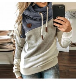 Women Patchwork Hooded Sweatshirt Autumn Winter Leopard Print Harajuku Drawstring Hoodie Casual Long Sleeve Pullover Tops $33...