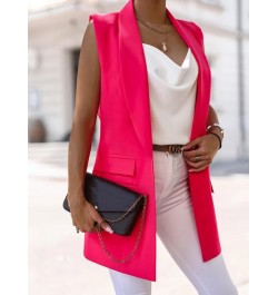 2022 Spring Autumn Women Casual Coat Vest Turn Down Collar Office Long Vest Jacket Elegant Female Solid Button Slim Waistcoat...