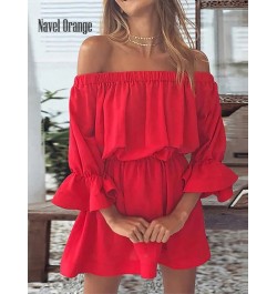 Summer Casual Women Half Flare Sleeve Party Dress Printing Slash Neck Ladies Mini Dress Sweet Sexy Holiday Streetwear Vestido...